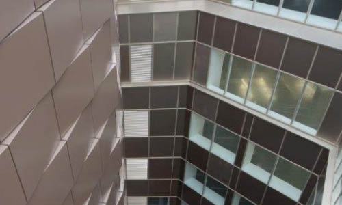 Aldwych House - Showing Optima FC Secret Fix Rainscreen for futuristic, geometric folded facades