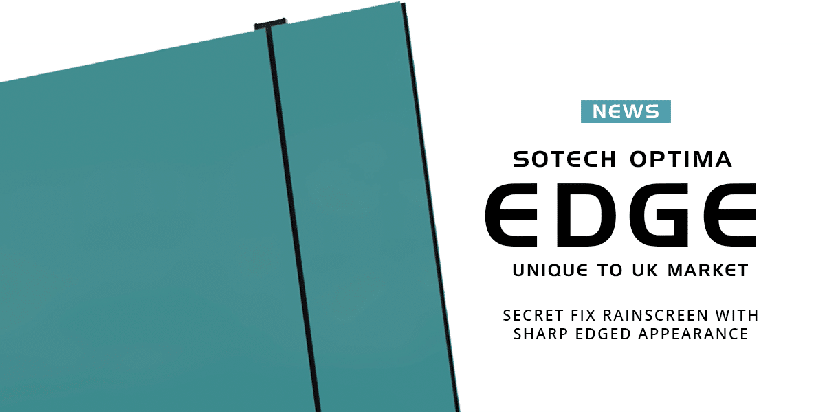 Optima Edge - unique secret fix rainscreen with sharp-edged appearance