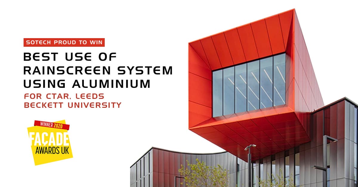 Sotech best use rainscreen Facade Awards Leeds Beckett 2