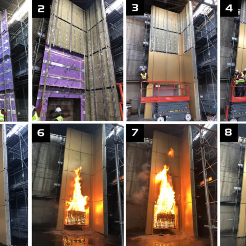 fire testing rainscreen cladding