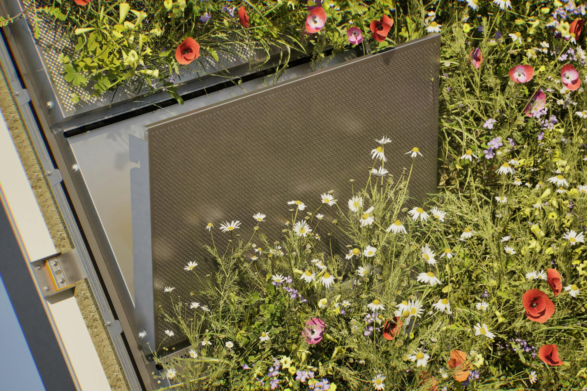 Optima Meadow - Rainscreen Facade Panel with flowers