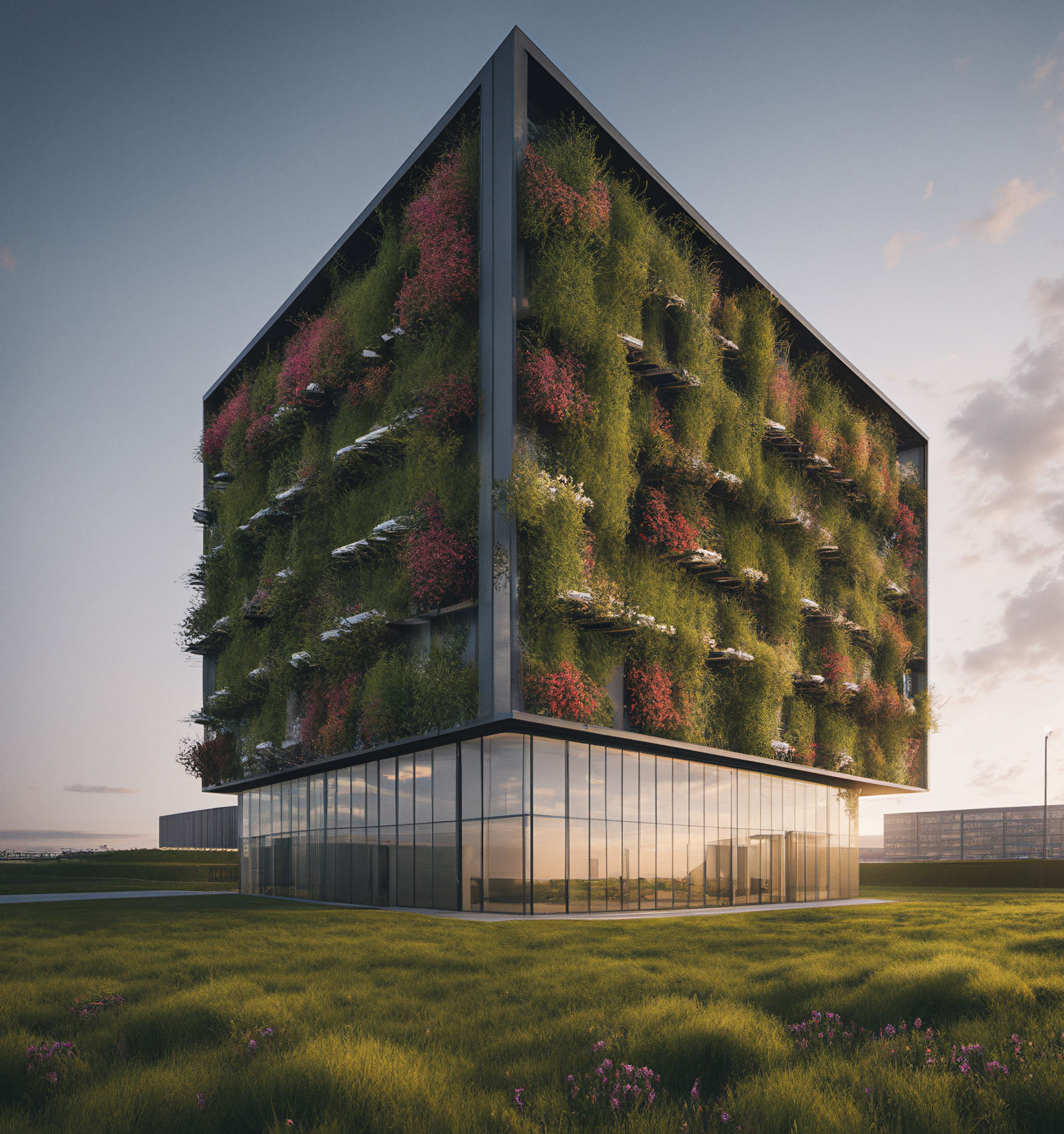 Data Centre Vertical Greening Copyright Optima Meadow Sotech