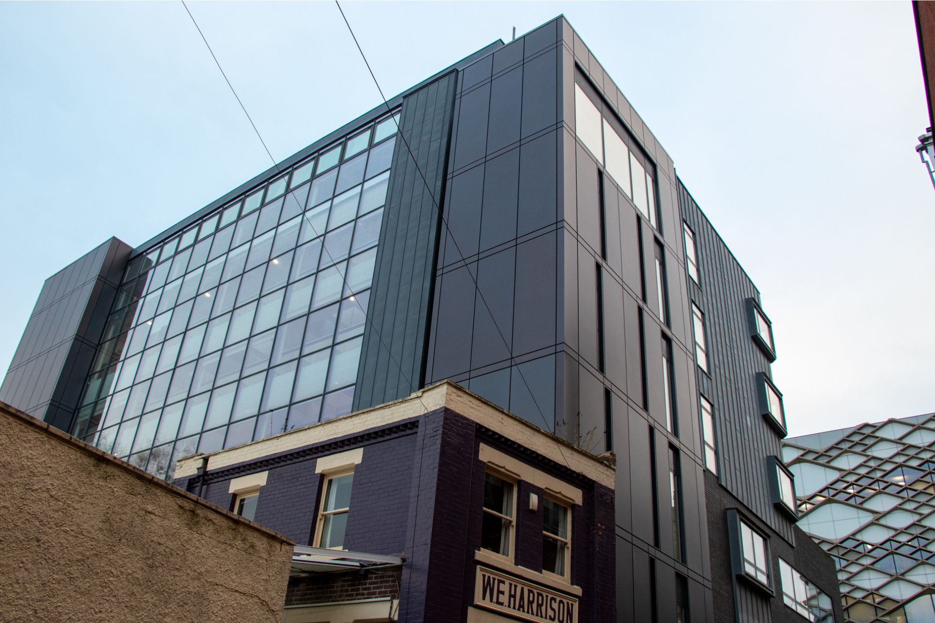 ICOSS Sheffield University Optima TFC+ in 3mm Anodised Aluminium Rainscreen Cladding