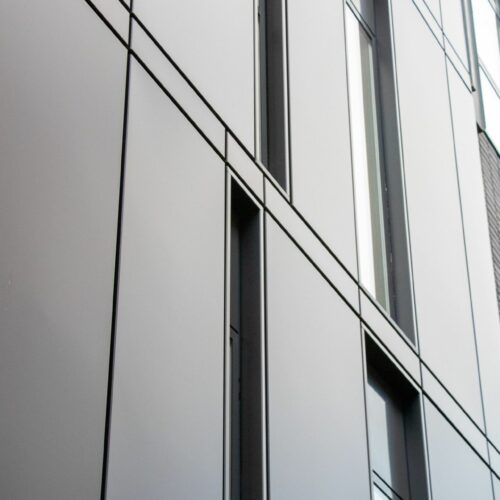 ICOSS Sheffield University Optima TFC+ in 3mm Anodised Aluminium Rainscreen Cladding