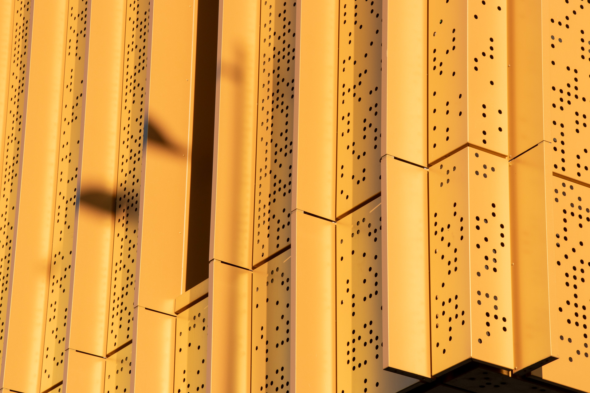 Coventry University Faculty of Arts and Humanities building Gold Perforated Rainscreen Cladding