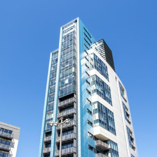 Sotech reclad - Glasgow Harbour residential towers