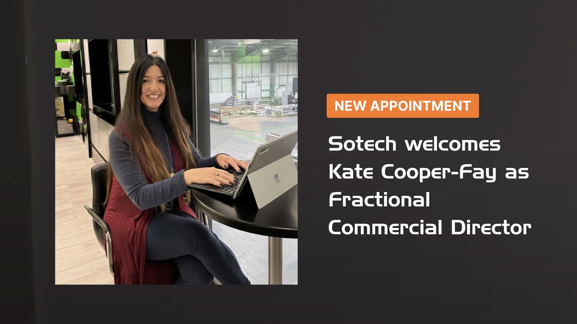 Kate Cooper-Fay as Fractional Commercial Director Sotech welcome
