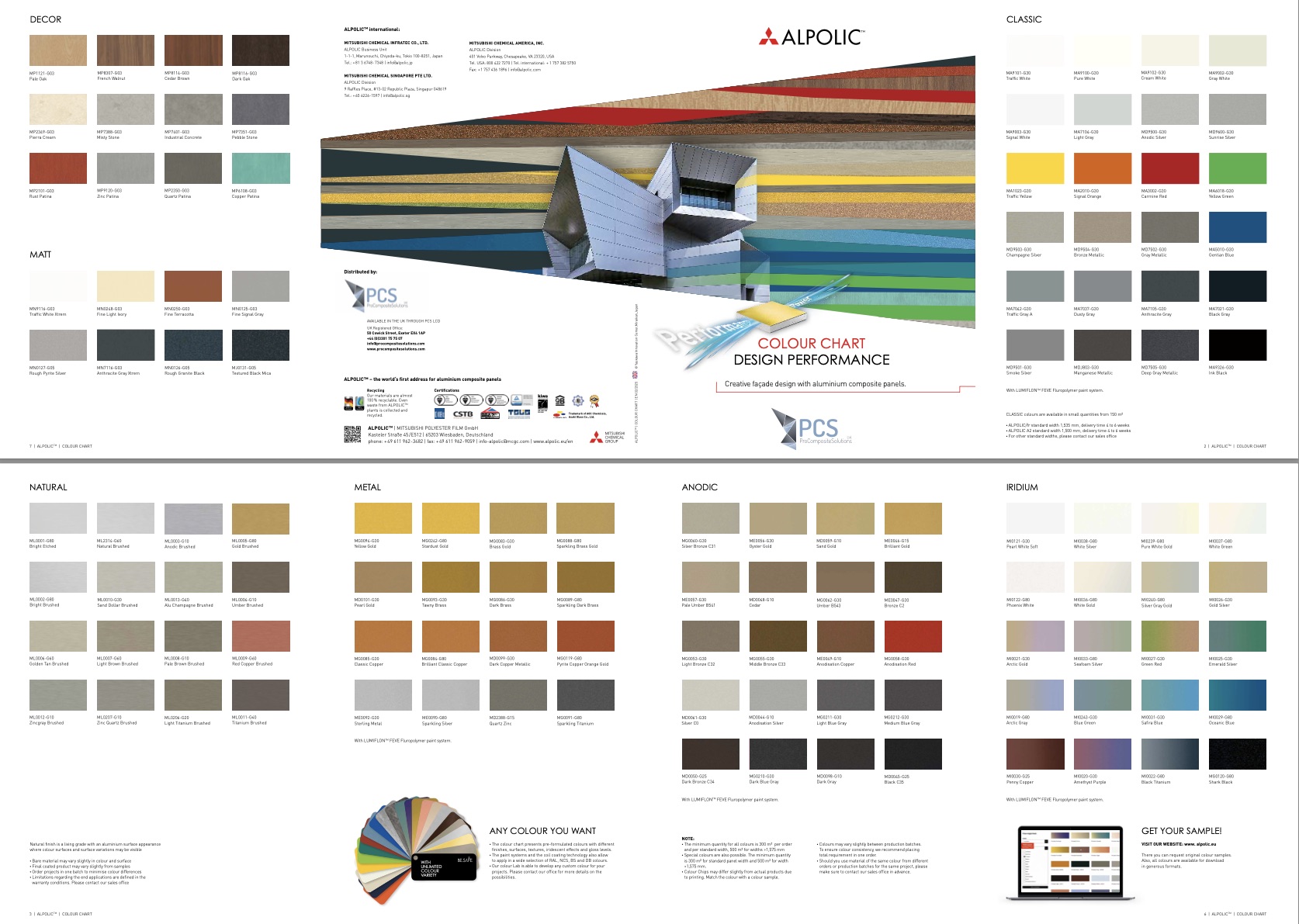 Alpolic Colour Chart
